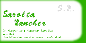sarolta mancher business card